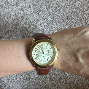 Michael Kors Gold and Brown Timepiece